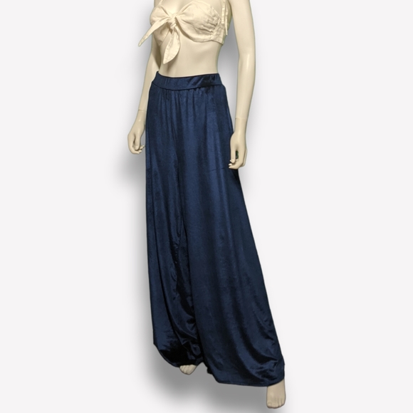 Curvy Sense Royal Blue Velvet Pants, 4X - Picture 6 of 9